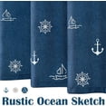 thumbnail image 3 of White and Blue Shower Curtain Nautical for Bathroom Kids Fabric Shower Curtain Cartoon Printed Sailboat Simple Waterproof in Bath 70x72 inches Shower Curtains Set with Curtain Hooks Boy, 3 of 6