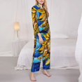 thumbnail image 3 of Sigee vintage Starry Sunflower for Women’s Pajama Sets Long-Sleeved Pjs Sets for Women 2 piece Sleepwear-X-Large, 3 of 7