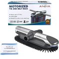 thumbnail image 4 of Aniva Motorized Tie Rack Best Closet Organizer with LED Lights, Includes J Hooks for Wired Shelving Stores Up to 72 Ties with 8 Belts, Rotation Operates with Batteries, 4 of 4