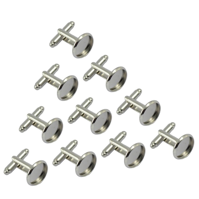 10pcs Bisel Vacío Configuración De Gemelos De Base Suministros De Fabricación De Joyas De Bricolaje Sunnimix Gemelos en blanco