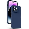 thumbnail image 1 of Liquid Silicone Case for iPhone 14 Pro, [True Liquid Silicone] [Anti Fingerprint] 4 Layer Phone Case Protective Cover, Full Coverage Around Camera & Built-in Microfiber, 6.1", Navy Blue, 1 of 15