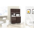 thumbnail image 2 of Inval AMBROSSIA 2 Piece Breakroom Pantry in Espresso and Gray Engineered Wood, 2 of 8