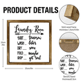 thumbnail image 5 of Laundry Room Sign 8x8 Inch, Rustic Farmhouse Decor Home Sign, Wall Decorations Living Room, Modern Farmhouse Wall Decor, Laundry Sign and Laundry Room Decor with Solid Wood Frame, 5 of 5