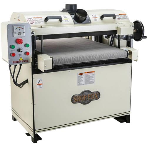 Click here to buy Shop Fox W1678 5 H.P. 26" Dual Drum Sander with Micro-Adjustable Rear Drum.