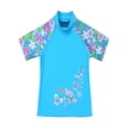 thumbnail image 4 of CHICTRY Little Girls Two-Piece Swimsuit Rash Guard Floral Printed Swimwear, 4 of 7