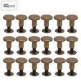 thumbnail image 1 of Herwey Rivet, Rivet Kit, 50 Set 8mm Pure Copper Flat Head Rivets Leather Strap Screws Kit for Notebook Binding, 1 of 8