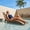 Teak, variant on YIKEMA HDPE Foldable In-Pool Outdoor Chaise Lounge - Set of 2, Blue