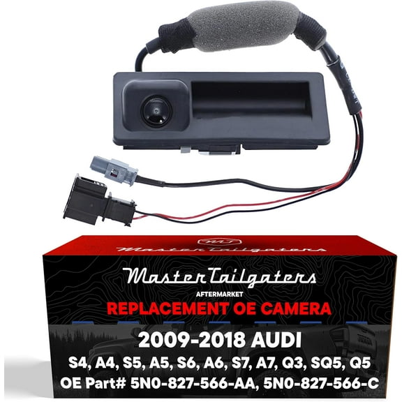 Master Tailgaters Replacement for Audi A4/A5/A6/A7, S4/S5/S6/S7, Q3/Q5/SQ5 Backup Camera OE Part# 5N0-827-566-AA, 5N0-827-566-C