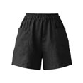 thumbnail image 3 of IUYRTFE Women's High Waist Loose Fit Summer Shorts with Pockets Elastic Waist Casual Straight Leg Bottoms, 3 of 5