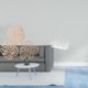 thumbnail image 2 of Decoración de pared creativa con hojas de palma y estantes de almacenamiento de alambre metálico para un baño con temática de tropical, 2 of 8