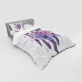 thumbnail image 2 of Ambesonne Feather Bedding Set 4 Pcs, Dreamcatcher in Watercolor, Queen, Lavender Black Grey, 2 of 2