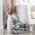thumbnail image 3 of Meditation Cats Buddha Figurine, Meditation Yoga Resin Figurine Home Decor, 3 of 5