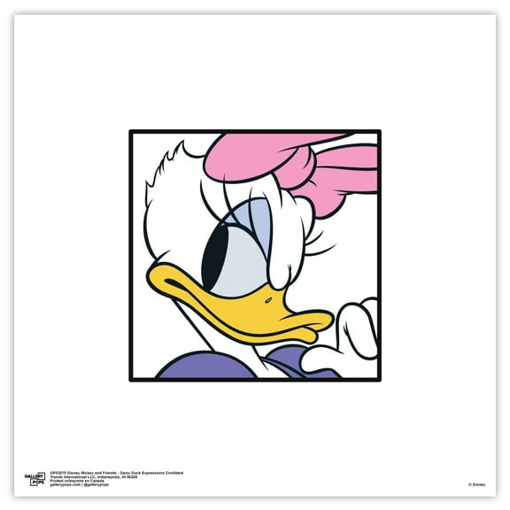 Gallery Pops Disney Mickey and Friends - Daisy Duck Expressions Confident Wall Art, Unframed Version, 12" x 12"