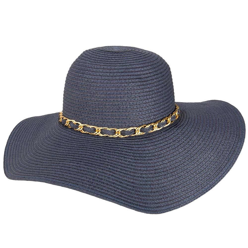 Mrs. Wickman Women's Floppy Straw Sun Hat and Foam Flip Flop Sandals Set US Women's Shoe Sizes 7-10