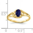 thumbnail image 2 of Primal Gold 14 Karat Yellow Gold 7x5mm Oval Sapphire Ring, 2 of 4