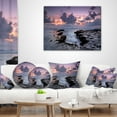 thumbnail image 3 of Designart Dinosaur Footprint Magoito Beach - Seashore Throw Pillow - 16x16, 3 of 4