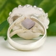 thumbnail image 5 of SATYAVIE JEWELLERY Fine 925 Sterling Silver Ring For Womens Natural Rose Quartz Ring Sterling Silver Boho Ring Heart Gemstone Oxidised Ring Size US 8, 5 of 6