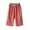 Watermelon Red, variant on Kaemgyyd Capri Pants for Women Cotton Casual Elastic Waist Wide Leg Cropped Trousers Loose Soft Capris with Pockets