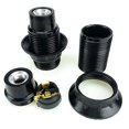 thumbnail image 2 of Black E14 Bulb Holder, 4 Pieces E14 Socket, E14 Socket Bulb, Solid Bulb Socket, Black Socket Adapter, 2 of 5