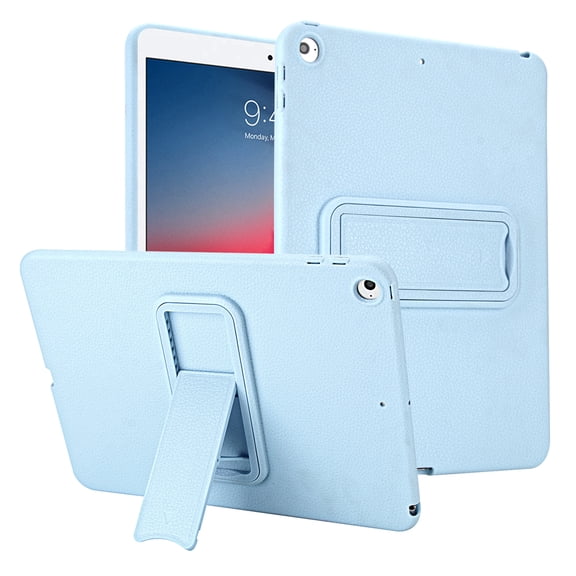 Allytechgroup Slim Case for Apple iPad 6th 5th Generation 2018/2017/ iPad Air 1 2 Case 9.7", PC TPU Shockproof Lightweight Kickstand Anti-Scratch Corner Protective Cover, Lightblue