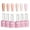 6 Color Set 1, variant on FZANEST Gel Nail Polish 15ml,Jelly Sheer Clear Natural Nude Pink Gel Polish Varnish Nail Art Manicure Soak Off LED UV(Milky Nude)