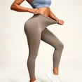 thumbnail image 4 of Zeliretfy Leggings for Women's Solid Color Yoga Leggings Soft Abdominal High Elastic Slim High Waist Yoga Pants Leggings for Women Tummy Control, 4 of 7
