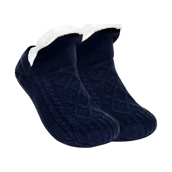 TELOLY Women's Winter Super Soft Warm Cozy Fuzzy Fleece-Lined With Grippers Slipper Socks