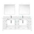 thumbnail image 7 of Marble Topped Double Bath Vanity In White With Faucet And Mirrors 84 In. W X 22 D Countertop, Included 34, 7 of 7