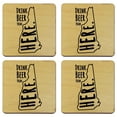 thumbnail image 2 of Torched New Hampshire Drink Beer Coaster Handmade Beer Coaster 4"x4" Brown, 2 of 3