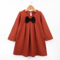 thumbnail image 2 of HBYJLZYG Woolen Dress For Girls, Winter Baby Long Sleeve Bowknot Solid Color Loose Woolen Dress 2-8 Years Xmas Baby Shower Gift, 2 of 9