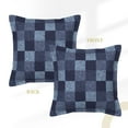 thumbnail image 3 of Bingfone Decorative Pillow Covers 20"X20" Blue Gingham Buffalo Check Couch Pillow Cases Modern Farmhouse Covers For Couch Sofa Bed, 3 of 9