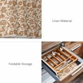 thumbnail image 6 of Placemats Set of 4, Brown Floral Woven Placemat, Linen Place Mats for Kitchen/Dining Tables, Vintage Rustic Flowers Botanical Spring Washable Table Mats for Party, 6 of 8