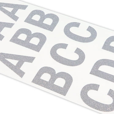 12 Pack: Silver Glitter Alphabet Stickers by Recollections™