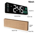 thumbnail image 4 of SPRING Digital Wall Clock 16 Inch LED Wall Alarm Clock With Large Screen, LED Alarm Clock With Remote Control For Bedroom Green, 4 of 9