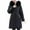 1Black, variant on Drses Women's Plus Size Solid Color Casual Cotton Jacket - Autumn and Winter Thick Top