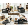 thumbnail image 3 of VANACC Sofa Bed, 4 in 1 Folding Bed with Adjustable Backrest, Convertible Sofa Bed- Sleeper Chair for Living Room, Apartment, Dark Grey Linen Couch, 3 of 8