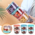 thumbnail image 1 of Vacemry 3Pcs Double Layer Rotating Stacked Food Storage Containers, Plastic Sealed Transparent Fresh-Keeping Boxes, Airtight Kitchen Pantry Refrigerator Organization, 2-Piece Set for Leftovers Dry, 1 of 9