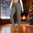 thumbnail image 2 of Fleece Lined Leggings Women Thick Winter Warm Thermal High Waisted Leggings Tummy Control Workout Yoga Pants Dark Gray M, 2 of 5
