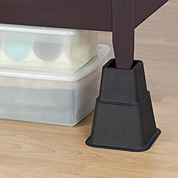 CreativeWare Adjustable Bed Riser System in Black   Walmart.