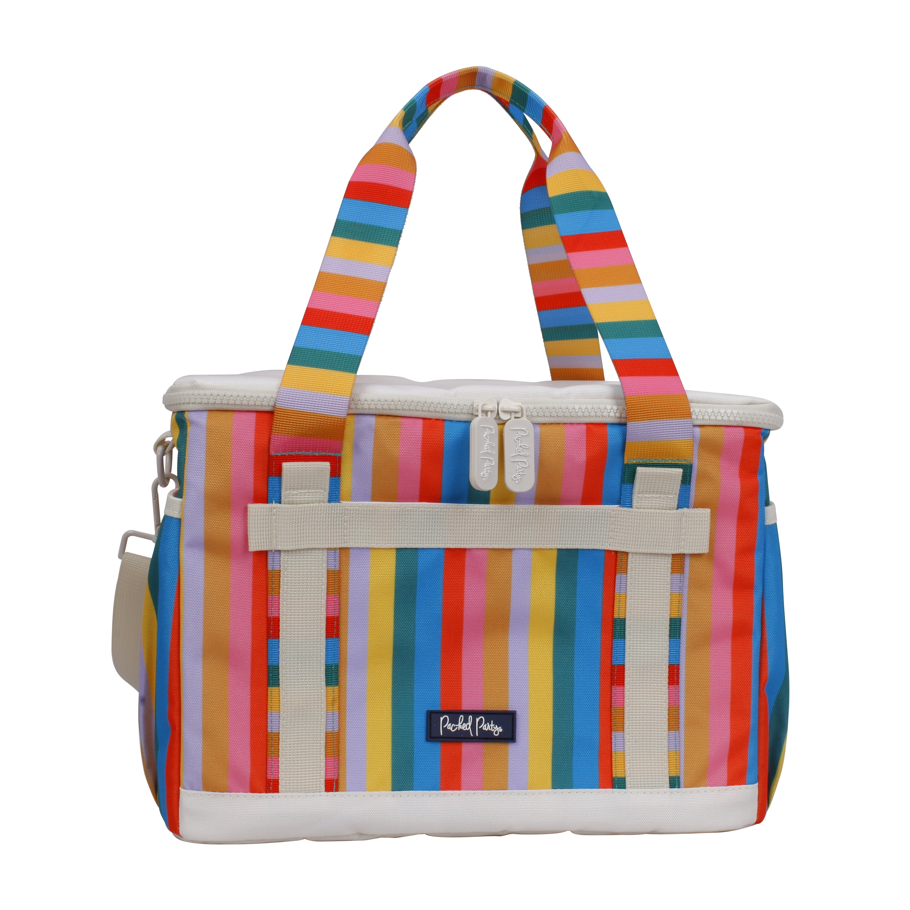 Packed Party 'Stripe Up The Fun' 24-Can Soft-Sided Multicolor Cooler Bag