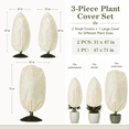 thumbnail image 2 of Plant Covers Freeze Protection 3-piece set ，2Pcs 31" X 47"，1Pcs 47" X 71"Frost Proof Fabric Drawstring Bag , Frost Cover for Outdoor Winter plants Growing Season Extension and Freezing, 2 of 7