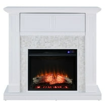 SEI Nobleman Touch Screen Electric Media Fireplace w/ Tile Surround