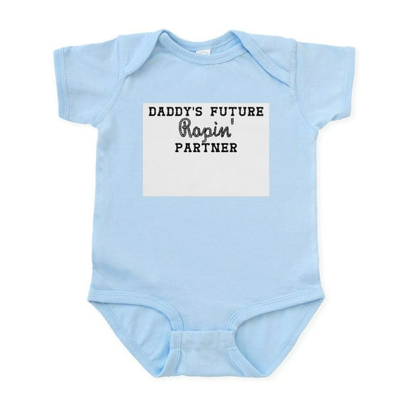CafePress -  Daddy's Future Ropin' Partner Body Suit - Baby Light Bodysuit, Size Newborn - 24 Months