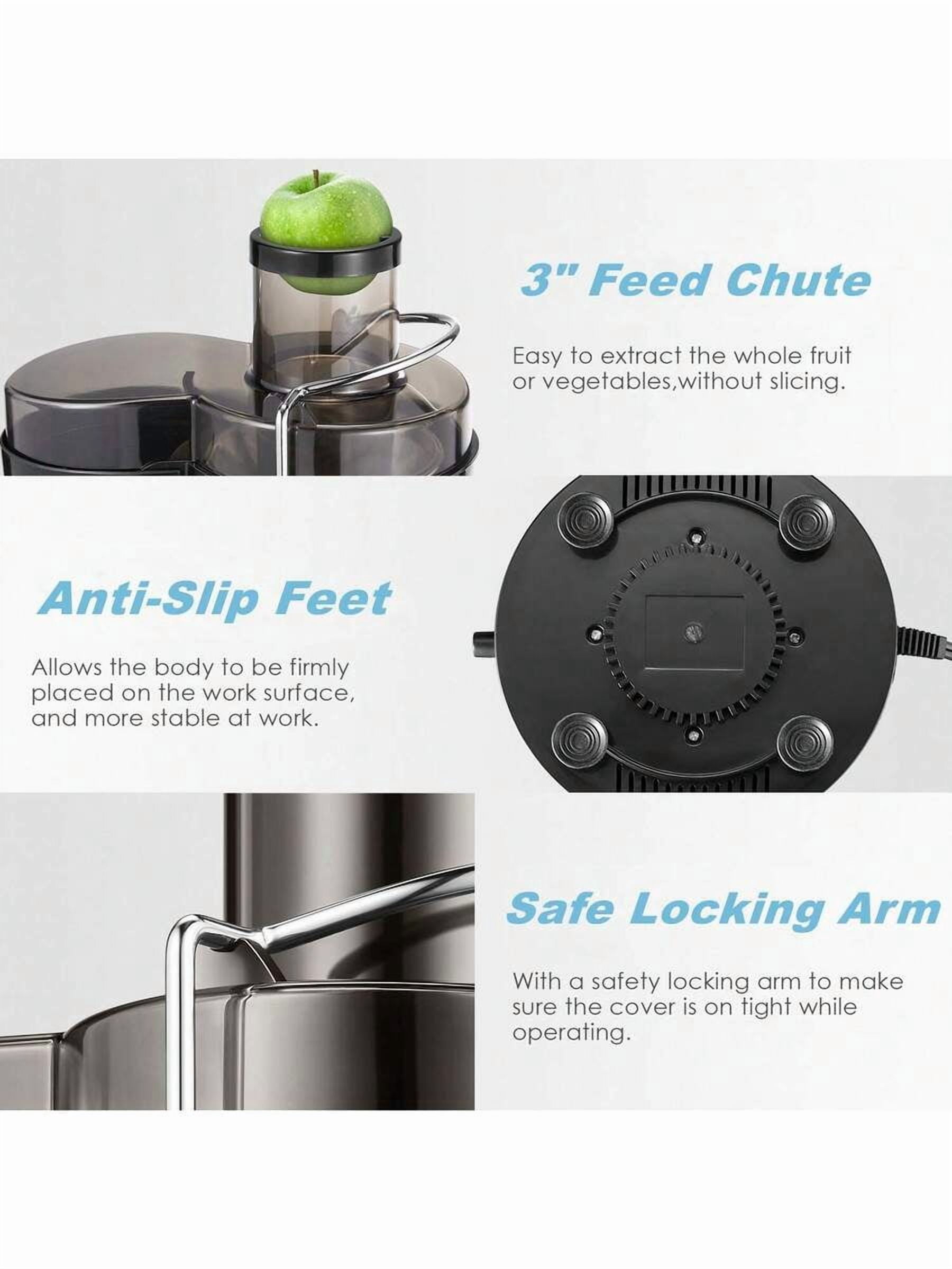 XX Juicer Machines, 3" Wide Mouth Juicer Extractor, For Vegetable And Fruit With 3-Speed Setting, 400W Motor, Easy To Clean