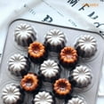 thumbnail image 4 of CHEFMADE Canele Mold Cake Pan, 12-Cavity Non-Stick Canele Muffin Bakeware Cupcake Pan for Oven Baking (Champagne Gold), 4 of 5
