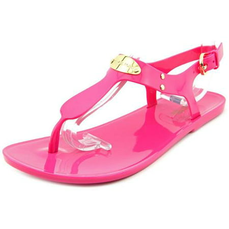 Michael Michael Kors Plate Jelly Women Open Toe Synthetic Pink Thong ...