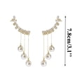 thumbnail image 3 of Temperamento Larga Borla Pendientes de Perlas Mujeres Tendencia de la moda Zircon Oro Borla Pendiente Señoras Joyería Pendientes para Mujer, 3 of 7