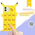 thumbnail image 4 of Funda de silicona Bubble Pikacha para iPhone 12 Pro Max, diseño de dibujos animados, divertida, linda, única, anime, estética, protectora, divertida y genial, para niños., 4 of 5