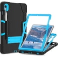 thumbnail image 2 of Fesign Case for Samsung Galaxy Tab S9 Plus 12.4 Inch 2023 / Galaxy Tab S9 FE Plus, Shockproof Protective Case for Samsung Tab S9 Plus with S Pen Holder & Kickstand, Black/Blue, 2 of 8