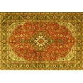 thumbnail image 1 of Ahgly Company Indoor Rectangle Medallion Yellow Traditional Area Rugs, 7' x 9', 1 of 4
